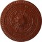 Ekena Millwork Naple Ceiling Medallion (Fits Canopies up to 3 3/8"), Hand-Painted Firebrick, 37 1/2"OD x 3 3/8"P CM37NAFIF - alternate 1